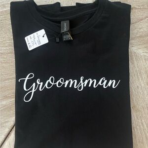 Gildan Black Groomsman Short Sleeve Tee